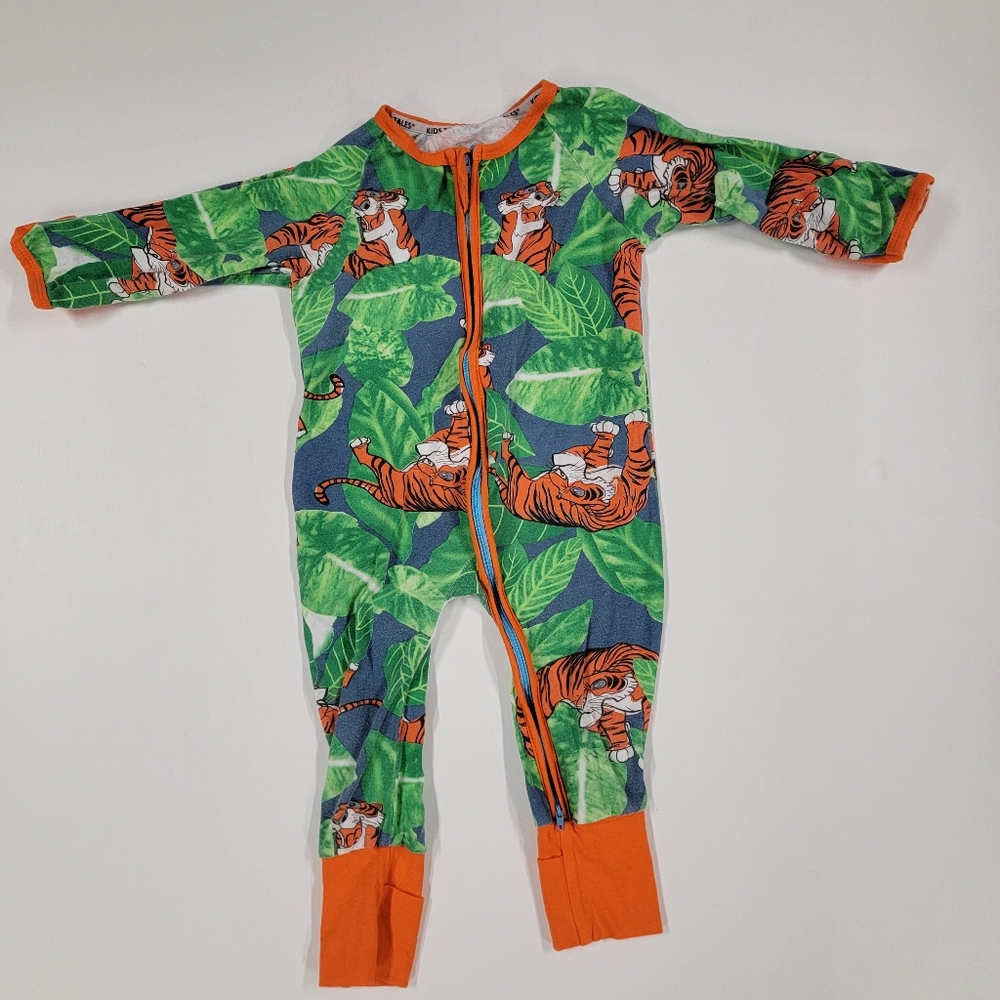 18-24M Tiger Jungle 2 Way Zipper Pajamas
